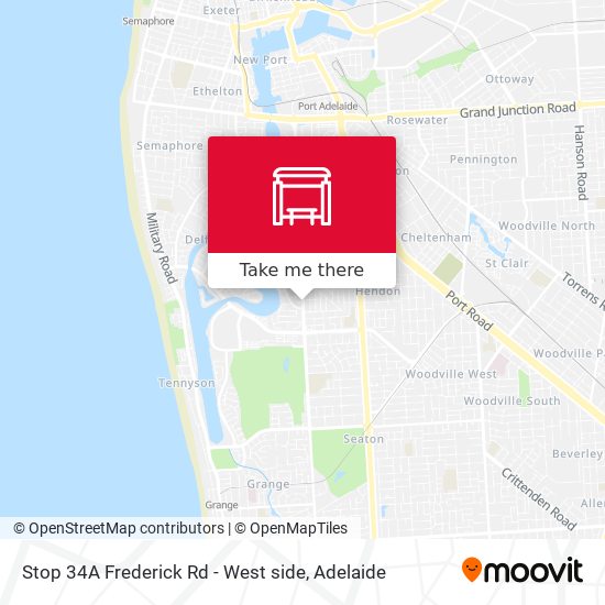 Stop 34A Frederick Rd - West side map