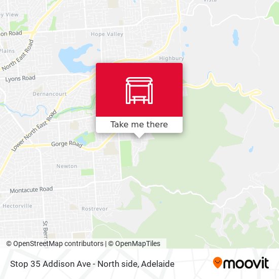 Stop 35 Addison Ave - North side map