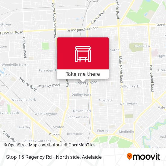 Mapa Stop 15 Regency Rd - North side