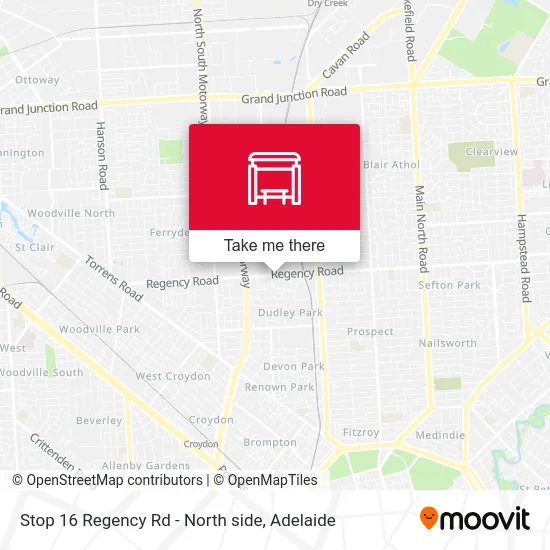 Mapa Stop 16 Regency Rd - North side