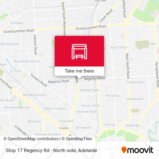Mapa Stop 17 Regency Rd - North side