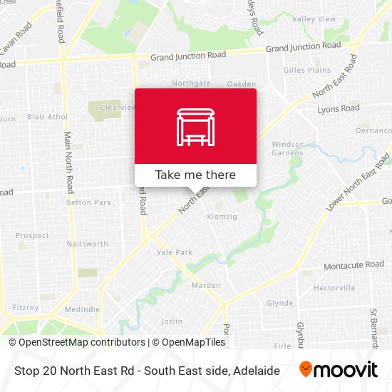 Stop 20 North East Rd - South East side map