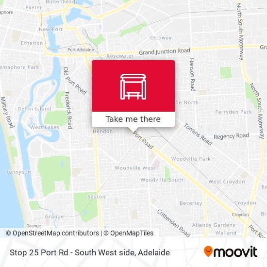 Stop 25 Port Rd - South West side map