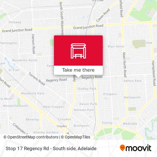 Mapa Stop 17 Regency Rd - South side