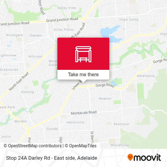 Mapa Stop 24A Darley Rd - East side