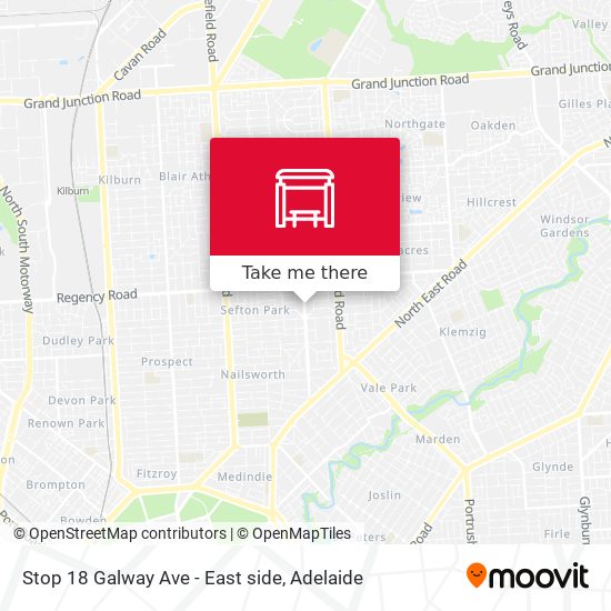 Stop 18 Galway Ave - East side map