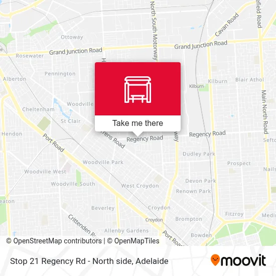 Mapa Stop 21 Regency Rd - North side