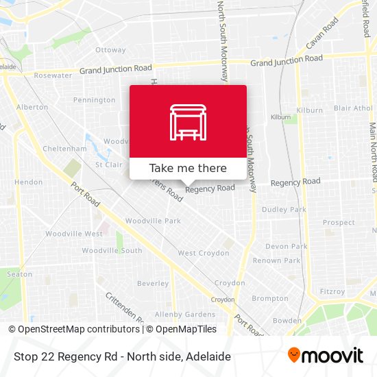 Mapa Stop 22 Regency Rd - North side