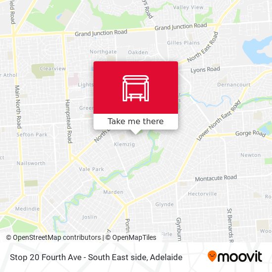 Stop 20 Fourth Ave - South East side map
