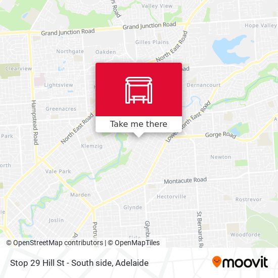 Stop 29 Hill St - South side map