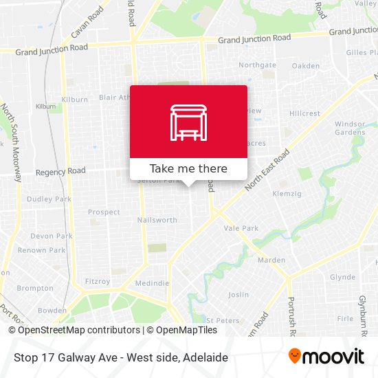 Stop 17 Galway Ave - West side map