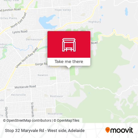 Stop 32 Maryvale Rd - West side map