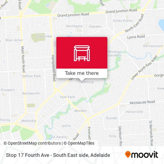 Stop 17 Fourth Ave - South East side map
