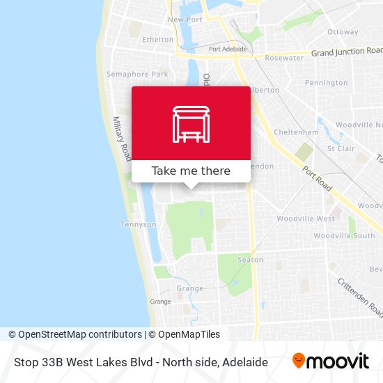 Mapa Stop 33B West Lakes Blvd - North side