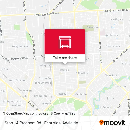 Mapa Stop 14 Prospect Rd - East side