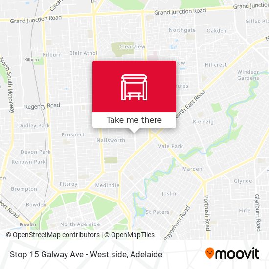 Stop 15 Galway Ave - West side map