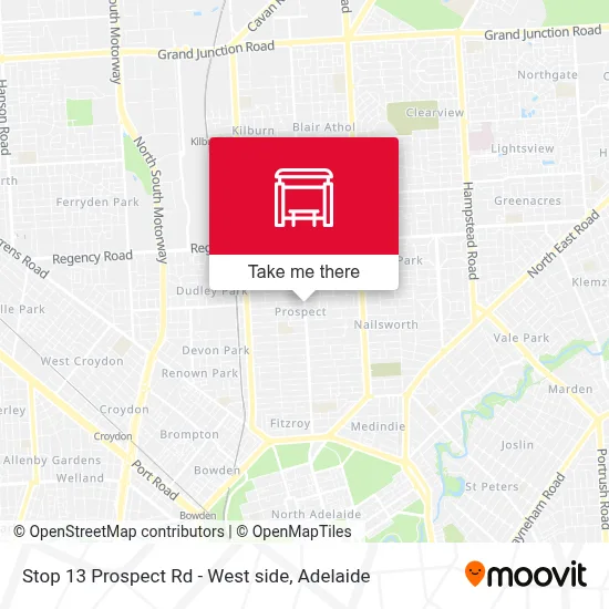 Mapa Stop 13 Prospect Rd - West side