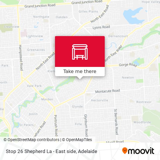 Stop 26 Shepherd La - East side map