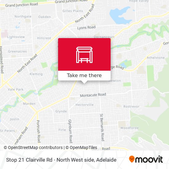 Stop 21 Clairville Rd - North West side map