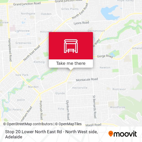 Stop 20 Lower North East Rd - North West side map