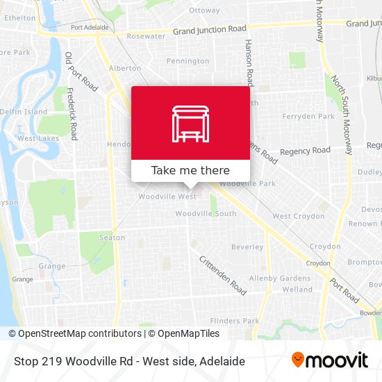 Mapa Stop 219 Woodville Rd - West side