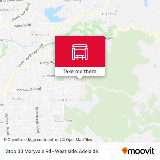 Stop 30 Maryvale Rd - West side map