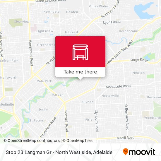 Stop 23 Langman Gr - North West side map