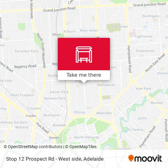 Mapa Stop 12 Prospect Rd - West side