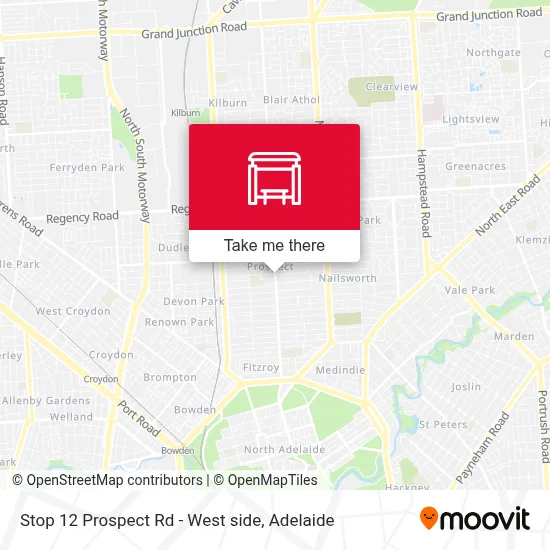 Mapa Stop 12 Prospect Rd - West side