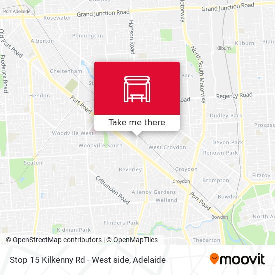 Stop 15 Kilkenny Rd - West side map