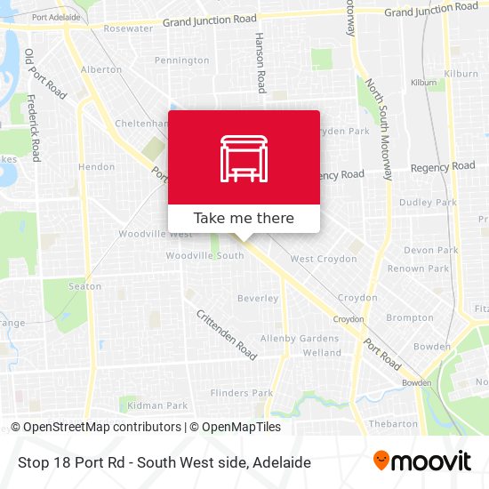 Stop 18 Port Rd - South West side map