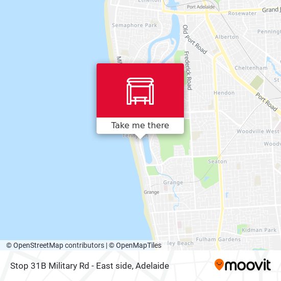 Stop 31B Military Rd - East side map