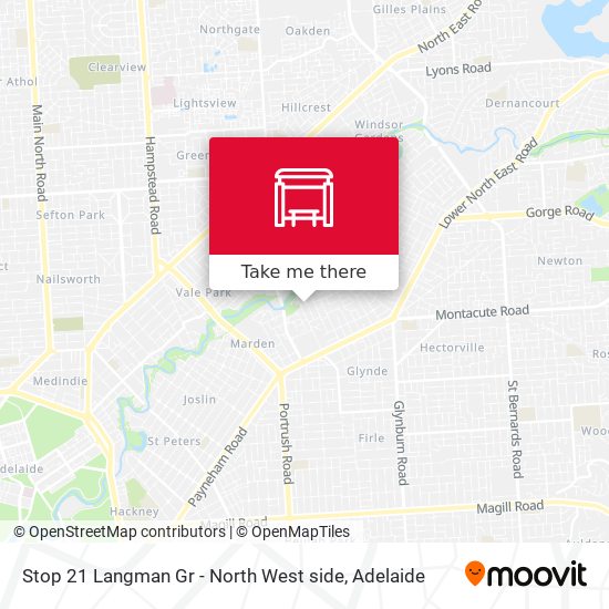 Stop 21 Langman Gr - North West side map
