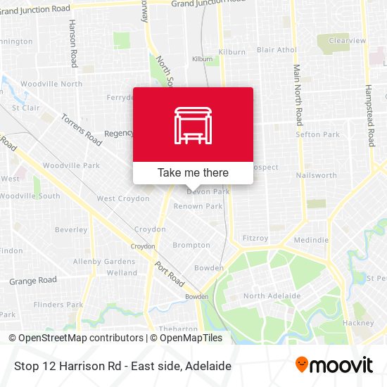 Stop 12 Harrison Rd - East side map