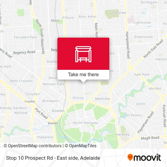 Mapa Stop 10 Prospect Rd - East side