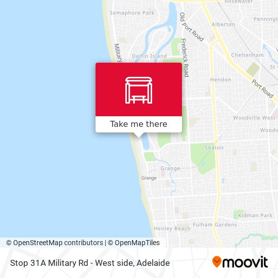 Mapa Stop 31A Military Rd - West side