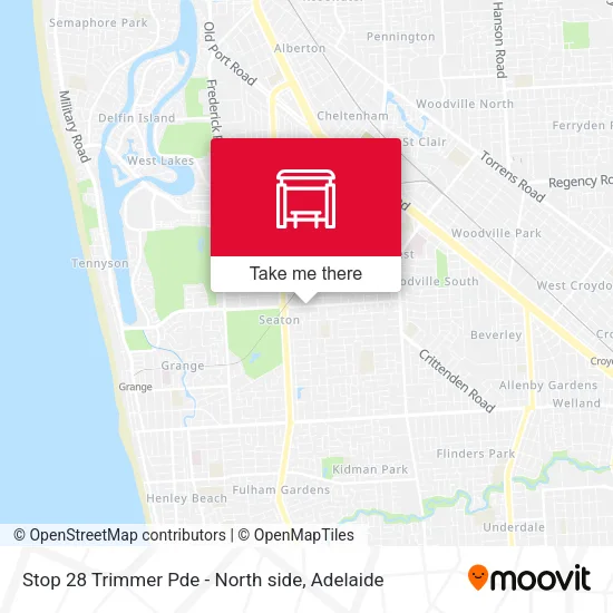 Stop 28 Trimmer Pde - North side map