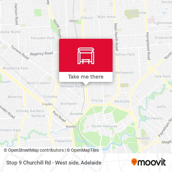 Stop 9 Churchill Rd - West side map