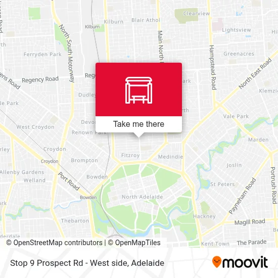 Mapa Stop 9 Prospect Rd - West side