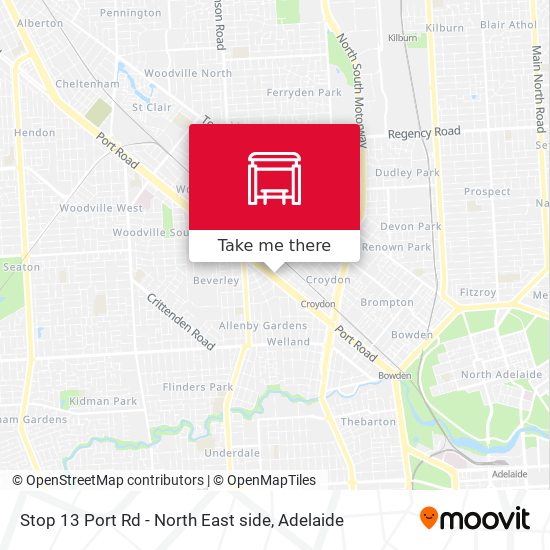 Mapa Stop 13 Port Rd - North East side