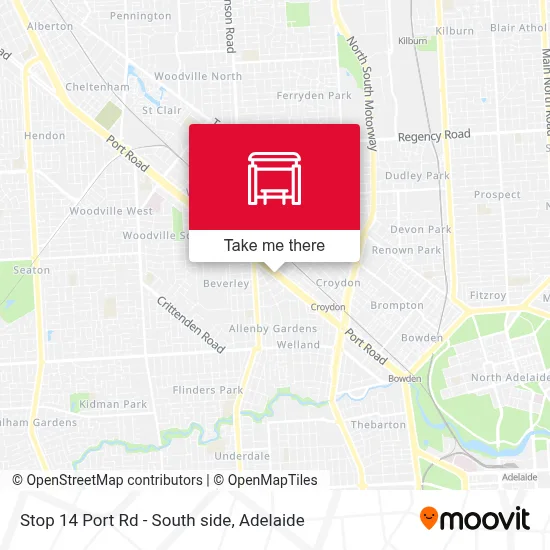 Mapa Stop 14 Port Rd - South side