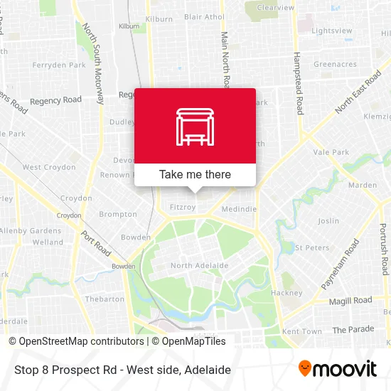 Mapa Stop 8 Prospect Rd - West side