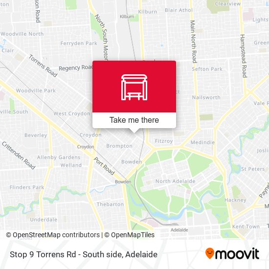 Mapa Stop 9 Torrens Rd - South side