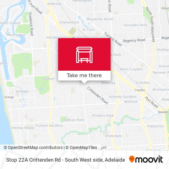 Stop 22A Crittenden Rd - South West side map
