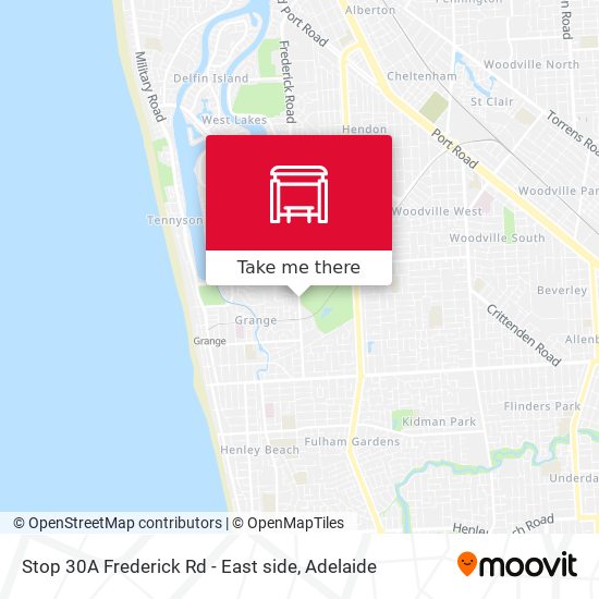 Stop 30A Frederick Rd - East side map