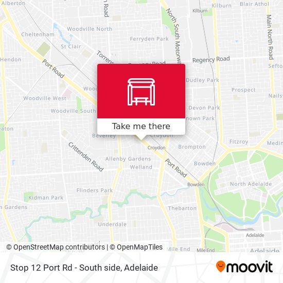 Stop 12 Port Rd - South side map
