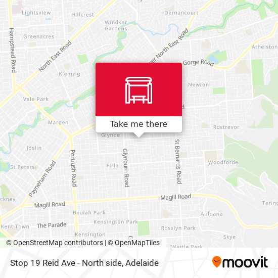 Stop 19 Reid Ave - North side map