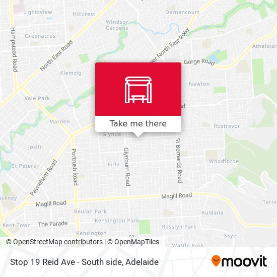 Stop 19 Reid Ave - South side map