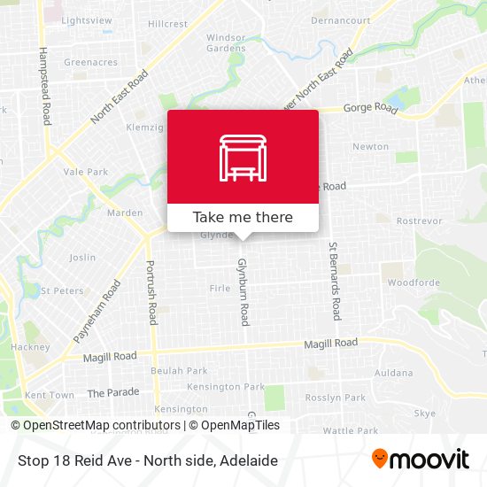 Stop 18 Reid Ave - North side map