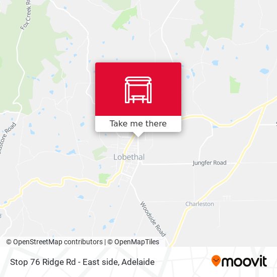 Stop 76 Ridge Rd - East side map